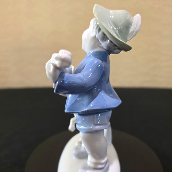 Gerold Porzellan "BOY WITH GUITAR AND DOG" Porcelain #6378A Figurine Statue - Picture 8 of 14